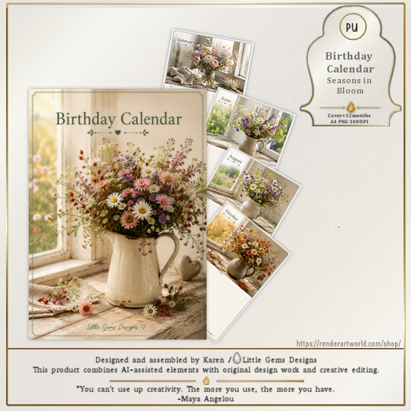 (image for) Birthday Calendar Seasons in Bloom